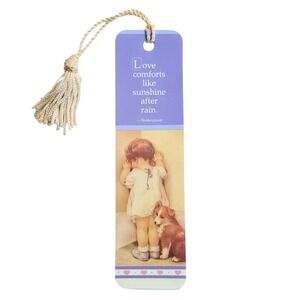Vintage 80s Love Bookmark Girl Puppy Dog time-out Memory Lane 1987 Antioch H-994